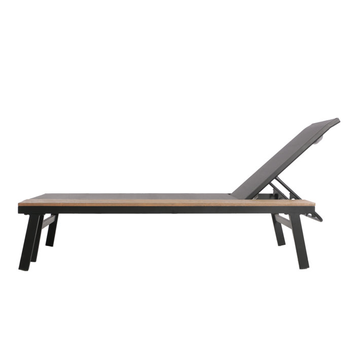 Union Rustic Absinthe Outdoor Metal Chaise Lounge Set with Table